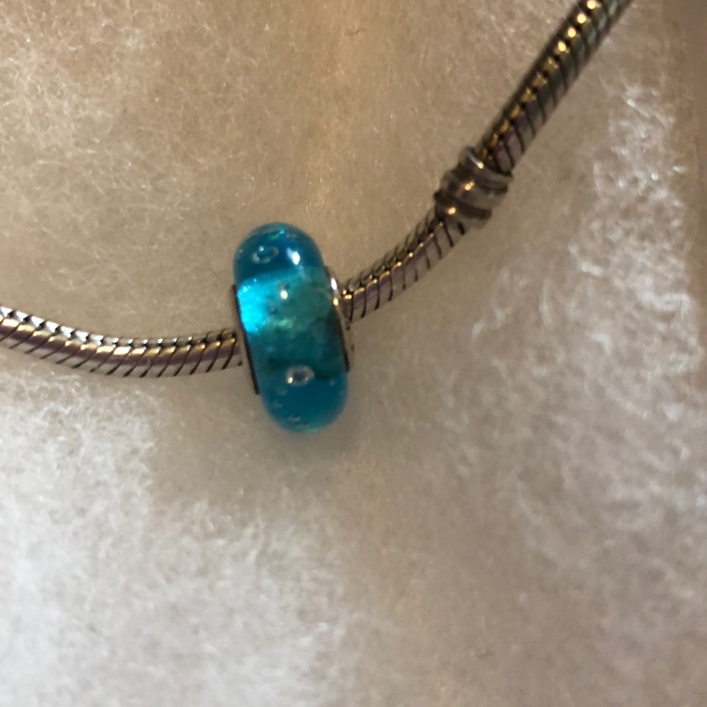Pandora glass Murano charm blue